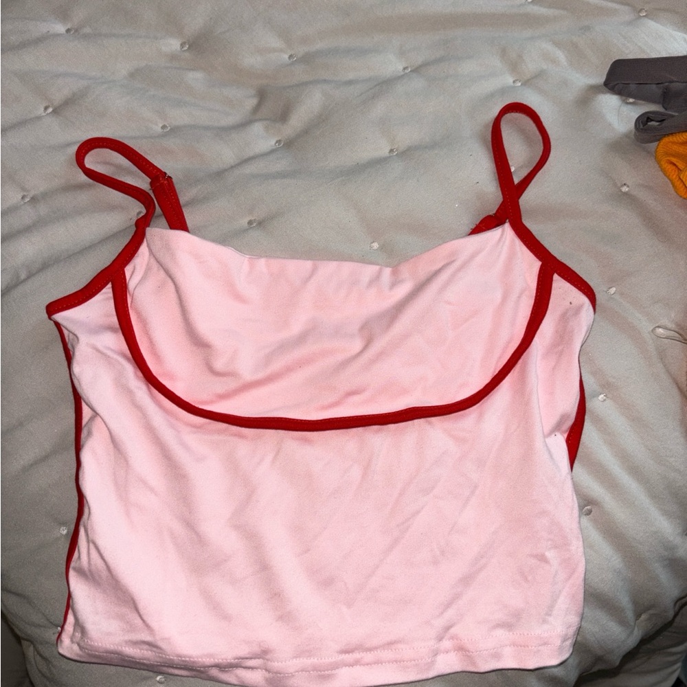 Pink and Red Camisole Top